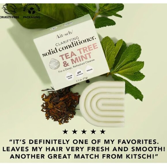 NEW ✅Kitsch Bunde : Tea Tree&Mint Clarifying Shampoo and Conditioner Bars - Picture 4 of 8